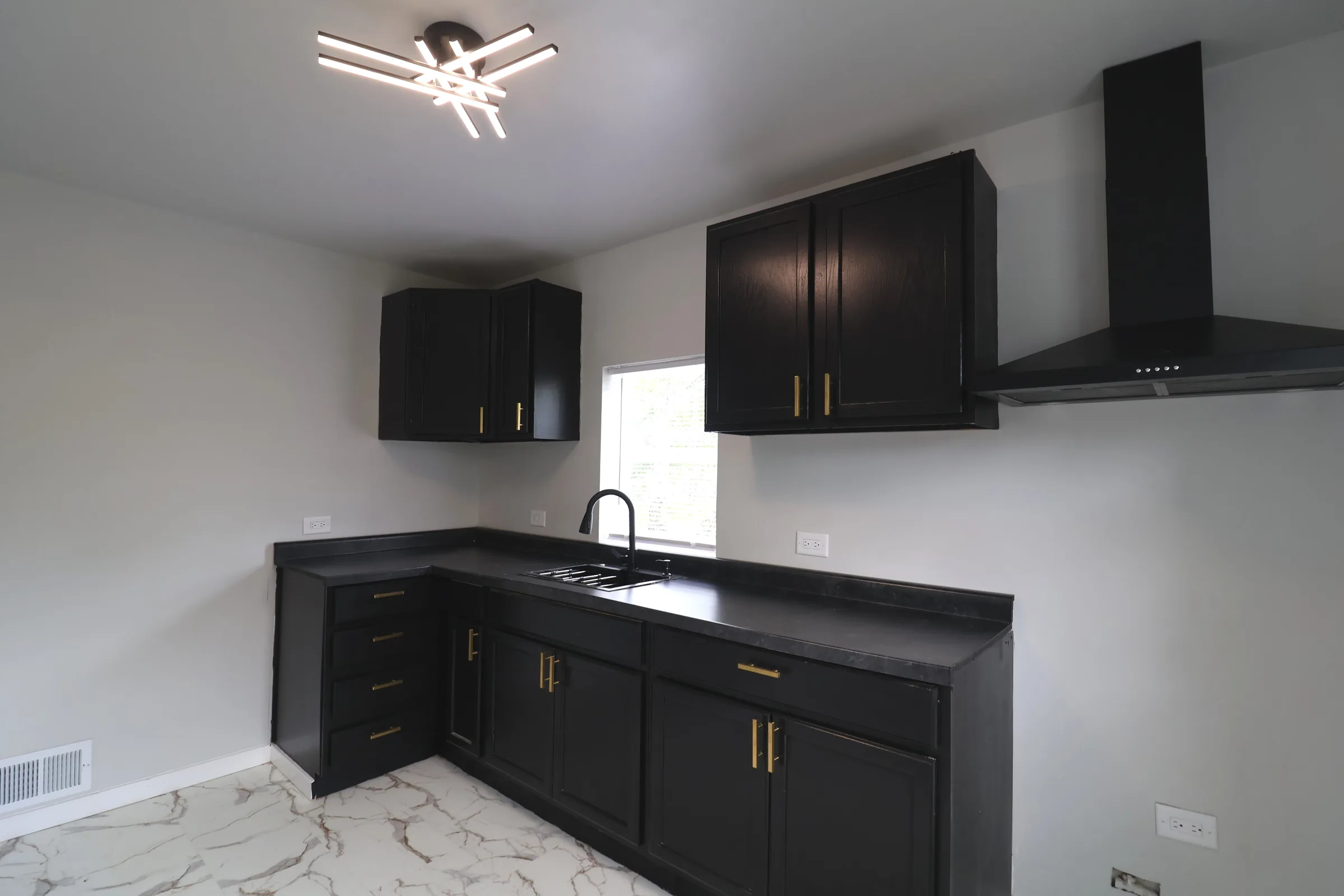 Finished kitchen, alternate view